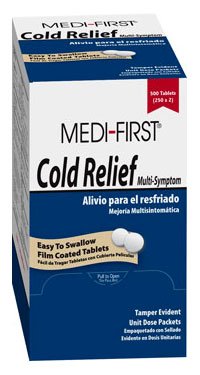 Medi-First - Cold and Cough Relief 325 mg - 5 mg - 200 mg - 5 mg Strength Tablet 100 per Box - 82233