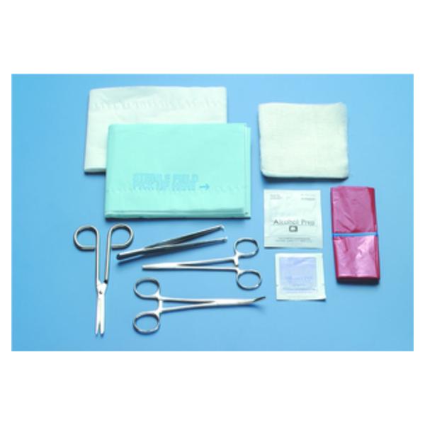 Busse Hospital Disposable Tray Wound Closure Deluxe W/ 5 Floor-Grade Baum Serr Jw Ndl Hldr Strl Ea, 20 Ea/Ca - 756