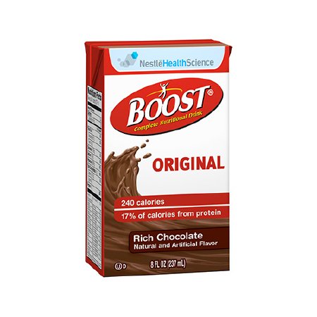 Nestle Healthcare Nutrition BOOST Oral Supplement Boost Rich Chocolate Flavor 8 oz. Carton Ready to Use - 10043900675388