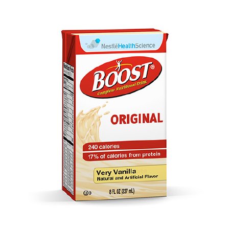 Nestle Healthcare Nutrition BOOST Oral Supplement Boost Very Vanilla Flavor 8 oz. Carton Ready to Use - 10043900674381
