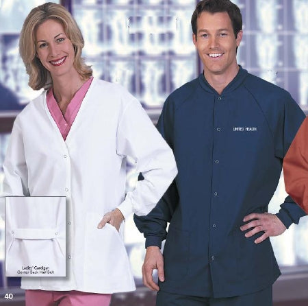Fashion Seal Uniforms Warm-Up Jacket Navy Blue Medium Long Raglan Sleeves Hip Length - 7696