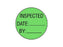 Shamrock Scientific - Pre-Printed Label Advisory Label Green INSPECTED / DATE: _____ / BY: _____ Black Quality Control Label 1 Inch - ME-15-3