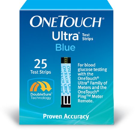 LifeScan One Touch Ultra Blood Glucose Test Strips 25 Test Strips per Box - 53885099425