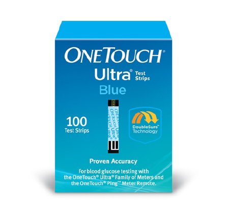 LifeScan One Touch Ultra Blue Blood Glucose Test Strips 50 Test Strips per Box - 53885024450