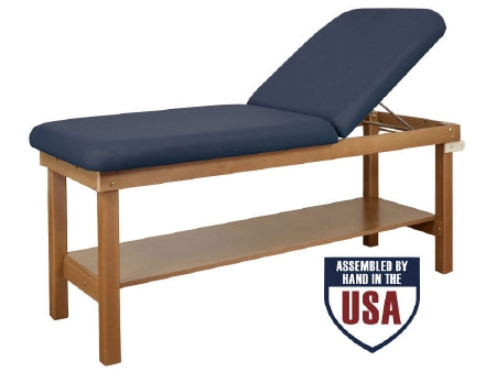 Oakworks PowerLine Athletic Treatment Table with Shelf and Backrest Fixed Height 500 Lbs. - PKG3982-T18