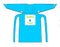 Welmed Over-the-Head Protective Procedure Gown Large Unisex AAMI Level 4 NonSterile Blue - 9100-260L