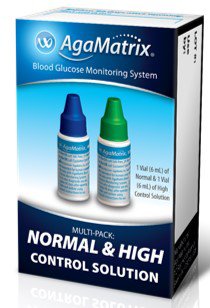 Agamatrix - Blood Glucose Control Solution Blood Glucose Testing Level 1 & Level 2 - 8000-03764