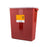 Medegen Medical Products, Container Sharps 3Gal Large Polypropylene Red/Black Ea, 12 Ea/Ca - 8710