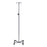 Clinton Industries IV Stand Ram Horn Hooks 4-Hook 4 Legs Epoxy Coated Steel Base with Bumper Guards, 2 Inch Rubber Wheel Ball Bearing Casters, 22 Inch Base Diameter - IV-314