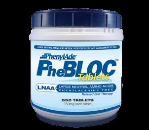 Nutricia North America PhenylAde PheBloc LNAA PKU Oral Supplement Unflavored 550 per Bottle Jar Ready to Use - 95501