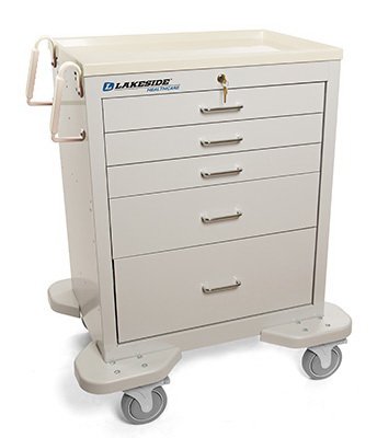 Lakeside Manufacturing - Emergency Cart Steel 25 X 32 X 39-3/4 Inch Gray 3 Drawers, 3 Inch / 1 Drawer, 6 Inch / 1 Drawer, 9 Inch - C-524-K-1G