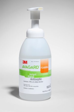 3M Avagard Hand Sanitizer 16.9 oz. Ethyl Alcohol Foaming Pump Bottle - 9321A