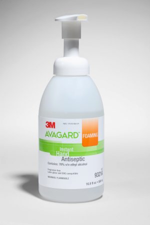 3M Avagard Hand Sanitizer 16.9 oz. Ethyl Alcohol Foaming Pump Bottle - 9321A Each