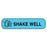 Apothecary Products Apothecary Products Pre-Printed Label Auxiliary Label SHAKE WELL Blue 3/8 X 1-9/16 Inch - 40110