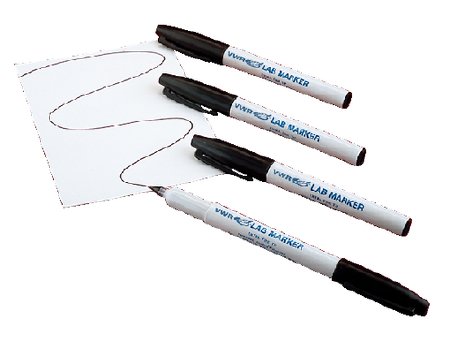 VWR - Laboratory Marker Black, Fine For Industrial, Biomedical, and Educational Laboratories - 52877-310