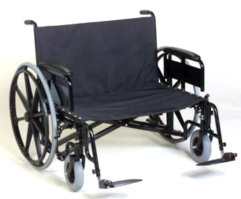 Gendron Regency XL 2000 Bariatric Wheelchair Heavy Duty Desk Length Arm Removable Arm Style Mag Wheel Black 22 Inch Seat Width 700 lbs. Weight Capacity - 6722-20-61-36-8