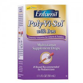 Mead Johnson Poly·Vi·Sol with Iron Pediatric Multivitamin Supplement Vitamin A 1500 IU Strength Oral Drops 1.67 oz. - 87040501