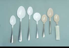 Alimed Teaspoon General Purpose White Stainless Steel / Plastisol Coated - 8112