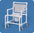 IPU IPU Commode / Shower Chair ipu Fixed Arm PVC Frame Mesh Back - SCC9250