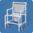 IPU - Commode / Shower Chair ipu Fixed Arm PVC Frame Mesh Back 28 Inch Seat Width - SCC9250 OS