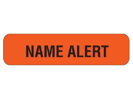 Shamrock Scientific - Pre-Printed Label Advisory Label Red NAME ALERT Black Caution 5-16 X 1-1/4 Inch - UPCR-1020