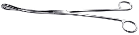 BR Surgical BR Surgical Uterine Polyp Forceps Kelly 12-3/4 Inch Surgical Grade Stainless Steel NonSterile NonLocking Finger Ring Handle Curved Serrated Fenestrated Round Tips - BR70-54332