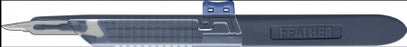 Graham-Field Feather Safeshield Safety Scalpel Size 15C Stainless Steel / Plastic SUREgrip Handle Sterile Disposable - 2980#15C
