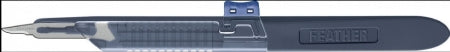 Graham-Field Feather Safeshield Safety Scalpel Size 15C Stainless Steel / Plastic SUREgrip Handle Sterile Disposable - 2980#15C