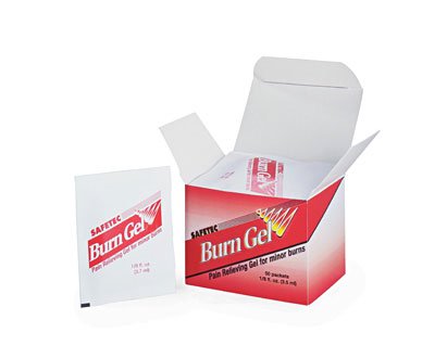 Safetec of America Safetec Burn Relief 25 per Box Topical Gel Individual Packet - 50000