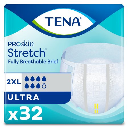 TENA ProSkin Stretch Ultra - Unisex Adult Incontinence Brief 2X-Large Disposable Heavy Absorbency - 61390