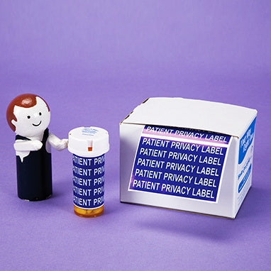 Health Care Logistics HCL Pre-Printed Label Advisory Label Patient Privacy Label Blue 1-7/8 X 3 Inch - 7038