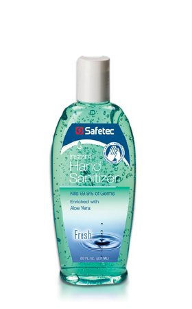 Safetec of America Safetec Hand Sanitizer 8 oz. Ethyl Alcohol Gel Bottle - 17370