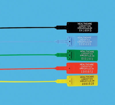 Health Care Logistics - Secure-Pull Seal Write on Black Polypropylene Plastic / Metal Insert 9-1/2 Inch - 7853-10