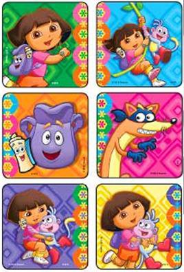 Kids Love Stickers - 90 per Unit Dora The Explorer Sticker - 1472P