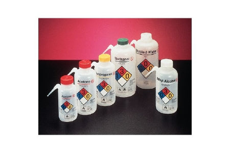 VWR International Nalgene Vented Unitary Right-to-Know Safety Wash Bottle Distilled Water Low Density Polyethylene 500 mL - 16210-923