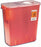 Covidien - RCRA Waste Container 2 Gallon Black Base / White Lid Horizontal Entry Gasketed Hinged Lid - 8602U