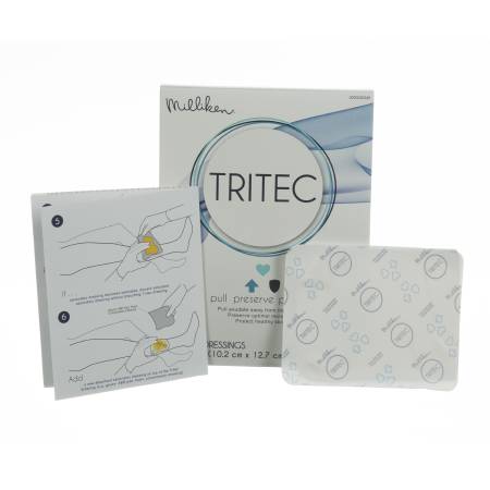 Milliken & Company Tritec Foam Dressing 4 X 5 Inch Rectangle Non-Adhesive without Border Sterile - 3000020040