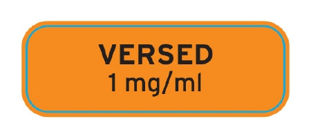 UAL - Drug Label Anesthesia Label Versed 1mg/mL Orange - UL347941V