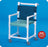 IPU - Shower Chair ipu Fixed Arm PVC Frame Mesh Back 21 Inch Seat Width - SC710