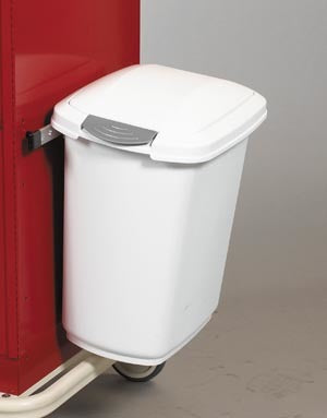 Lakeside Manufacturing Lakeside Trash Can 28 Quart Rectangular White Plastic Manual - LWC-2