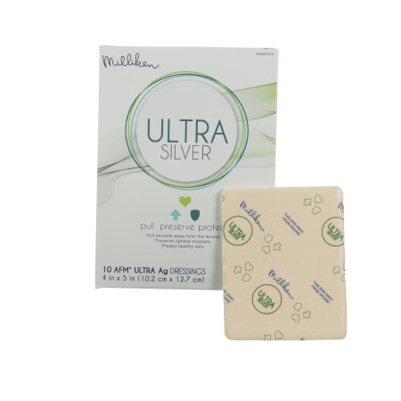 Milliken & Company Ultra Foam Dressing with Silver 4 X 4 Inch Square Sterile - 3000051018