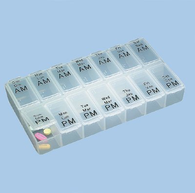Health Care Logistics - Pill Organizer Travel Size 7 Day 2 Dose - 1132C