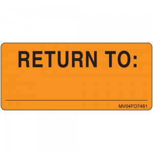 Precision Dynamics - Pre-Printed Label Advisory Label Orange Paper Return To Black Quality Control Label 2 1/4 X 1 Inch - MV04FO7481