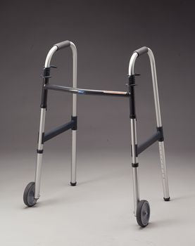 Invacare I•Class - Walker with Wheels Paddle Type Aluminum Frame 300 lbs. Weight Capacity 27 to 33 Inch Height - 563418