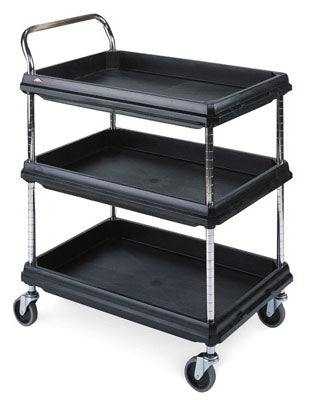 Intermetro Industries Deep Ledge Utility Cart 21-1/2 X 33-1/4 X 33-3/4 Inch 2 Shelves Blue - BC2030-2DMB