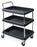 Intermetro Industries Deep Ledge Utility Cart 21-1/2 X 33-1/4 X 33-3/4 Inch 2 Shelves Blue - BC2030-2DMB
