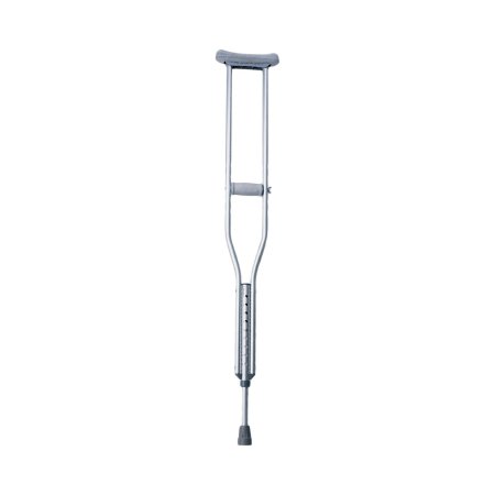 Medline - Underarm Crutches Aluminum Frame Tall Adult 300 lbs. Weight Capacity Push Button Adjustment - MDS80534HW