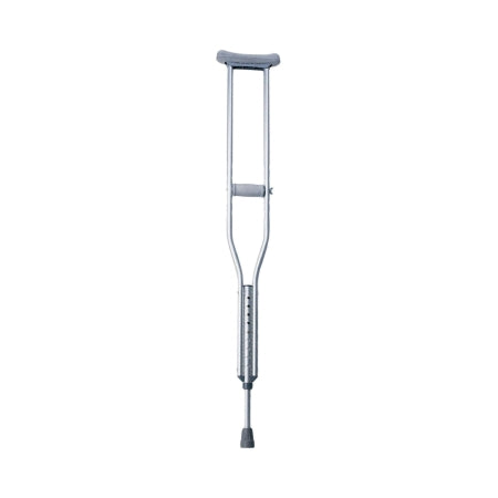 Medline - Underarm Crutches Aluminum Frame Adult 300 lbs. Weight Capacity Push Button Adjustment - MDS80535HW