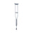 Medline - Underarm Crutches Aluminum Frame Adult 300 lbs. Weight Capacity Push Button Adjustment - MDS80535HW