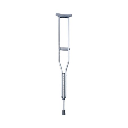 Medline - Underarm Crutches Aluminum Frame Adult 300 lbs. Weight Capacity Push Button Adjustment - MDS80535HW
